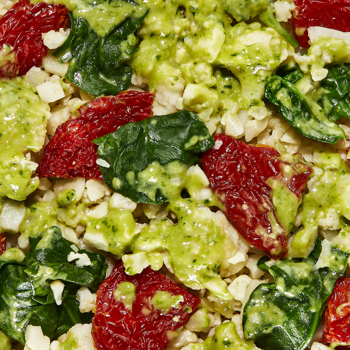 Cauliflower Rice + Pesto